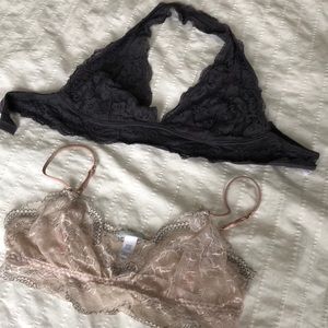 Set of bralettes (Eberjey and Out From Under)